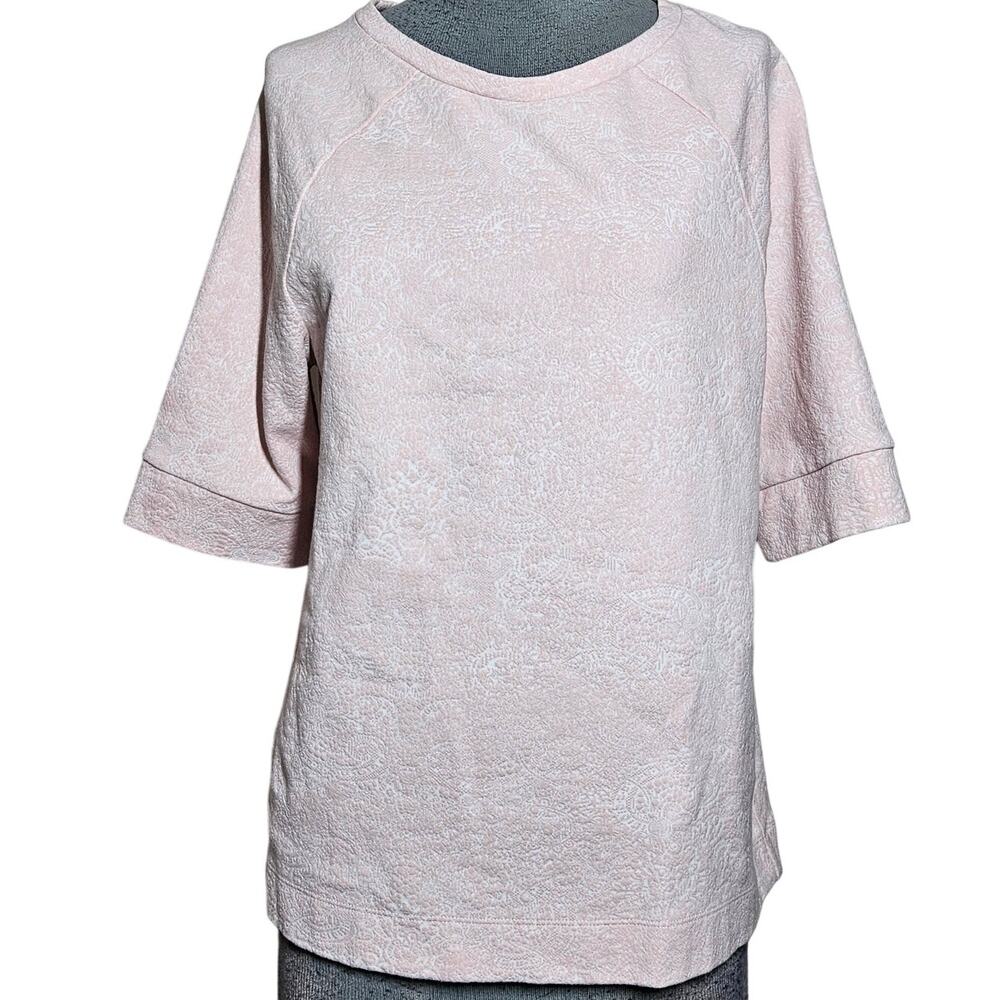 Loft Pink Short Sleeve Blouse Size Medium